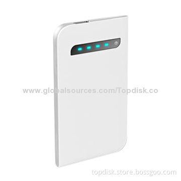 Portable Slim Lithium Polymer Battery Power Bank for smartphones with 3000mAh capacity